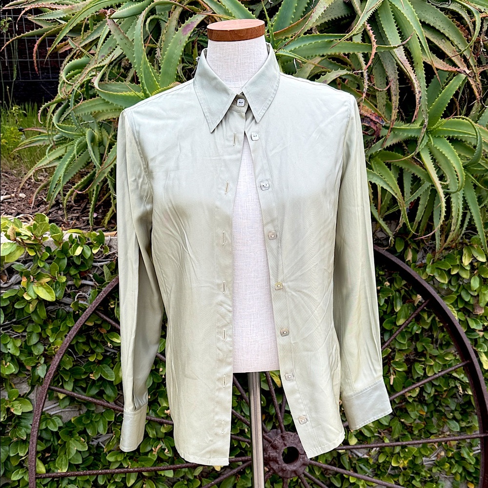 Chanel Cruise 2000 silk boyfriend top